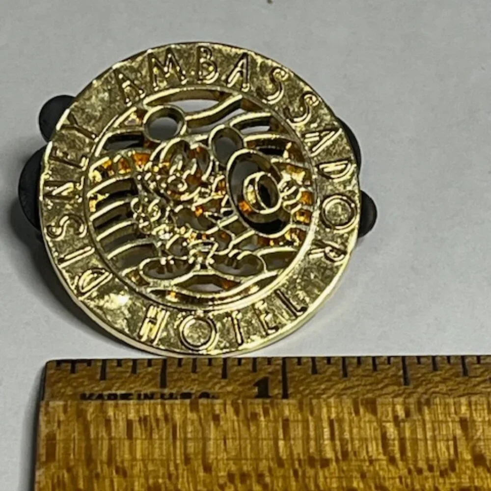 Tokyo Disney Resort Ambassador Hotel Mickey Mouse Gold Pin Badge Collection